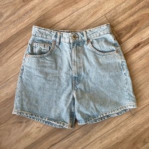 Zara light blue jean shorts